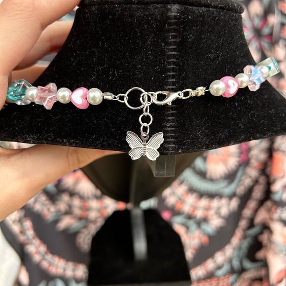 pink nazar jewelry set HANDMADE y2k evil eye protection couples boyfriend viral - Picture 4 of 4